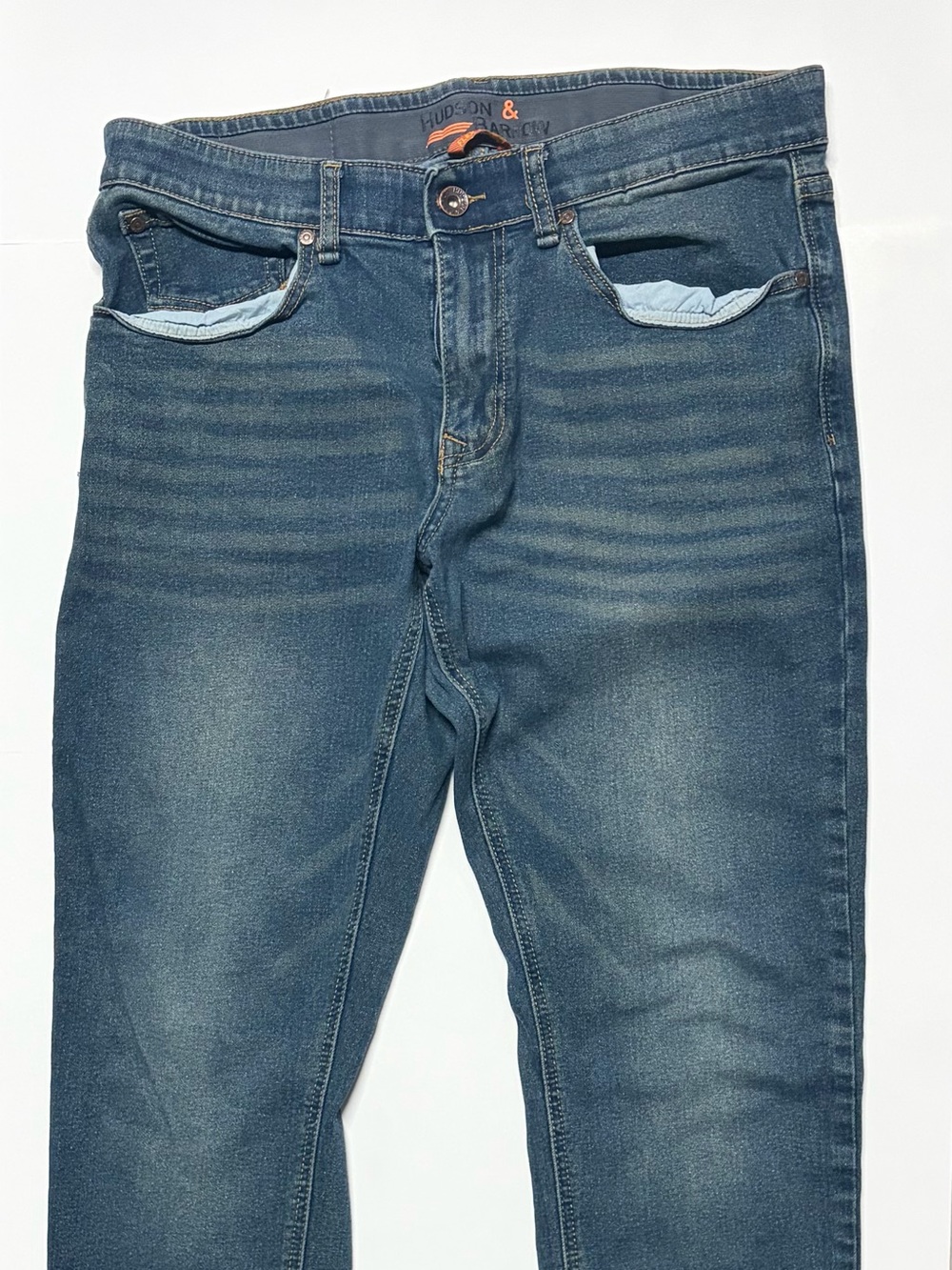 Hudson Blue Wash Straight Jeans - Picture 3 of 9